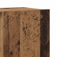 Комплект ТВ шкафове за стенен монтаж 4 части, инженерно дърво