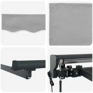 Рамка за сенник Светлосиво 400 × 300 cm Полиестер с PU покритие