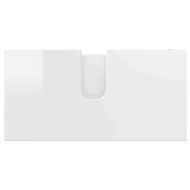 Комплект мебели за баня 4 pcs Лъскаво бяло Инженерно дърво