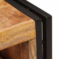 Винен рафт Кафяво 100 x 45 x 33 см Солидно грубо мангово дърво