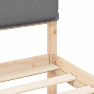 Леглова рамка с тапицирана гръбна част Светлосиво 80 x 200 cm