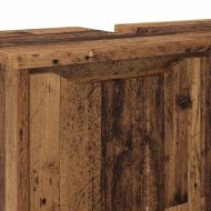 Шкаф за баня с мивка с рафт с врата Старо дърво 60 x 30 x 60 cm