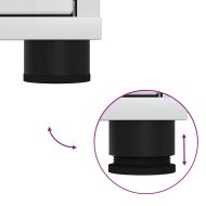 Шкаф за баня Лъскаво бяло 30,5 x 30 x 195 см Инженерно дърво