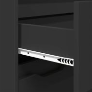 Шкаф за баня с рафт Черно 72,5 x 36,5 x 100 см Инженерно дърво