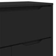 Шкаф за баня с рафт Черно 72,5 x 36,5 x 100 см Инженерно дърво