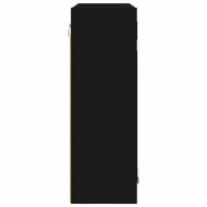 Шкаф с огледало за баня Черно 60 x 20 x 60 cm Инженерно дърво