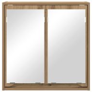 Шкаф с огледало за баня Дъб 60 x 20 x 60 cm Инженерно дърво