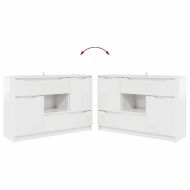 Служебен шкаф Лъскаво бяло 100 x 30 x 65,6 Инженерно дърво