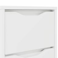 Нощно шкафче с чекмедже Бяло 30,5 x 30 x 43 см Инженерно дърво