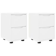 Нощни маси 2 pcs Бяло 30,5 x 30 x 43 см Инженерно дърво