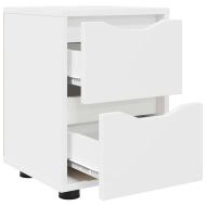 Нощни маси 2 pcs Бяло 30,5 x 30 x 43 см Инженерно дърво