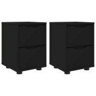 Нощни маси 2 pcs Черно 30,5 x 30 x 43 см Инженерно дърво
