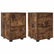 Нощни маси 2 pcs Димян дъб 30,5 x 30 x 43 см Инженерно дърво