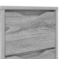 Нощно шкафче Сив Сонома 30,5 x 30 x 43 см Инженерно дърво