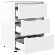 Шкаф за съхранение Лъскаво бяло 60 x 48 x 81 см Инженерно дърво