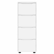Шкаф за съхранение Бяло 40 x 48 x 105 см Инженерно дърво