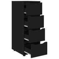 Шкаф за съхранение Черно 40 x 48 x 105 см Инженерно дърво