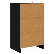 Нощно шкафче с чекмедже Черно 40 x 30 x 467 см Инженерно дърво