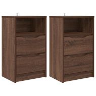 Нощни маси 2 pcs Кафяв дъб 40 x 30 x 467 см Инженерно дърво