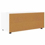 ТВ шкаф Лъскаво бяло 100 x 48 x 43 см Инженерно дърво