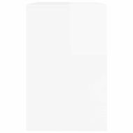 Бюро с чекмедже Висок Гланцов Бял 100 x 50 x 78 см