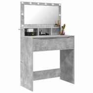 Тоалетки за спалня с чекмедже Циментено сиво 80 x 39,6 x 135 см