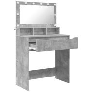 Тоалетки за спалня с чекмедже Циментено сиво 80 x 39,6 x 135 см