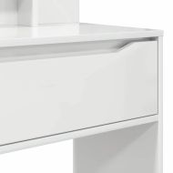 Тоалетки за спалня с чекмедже Лъскаво бяло 80 x 39,6 x 135 см