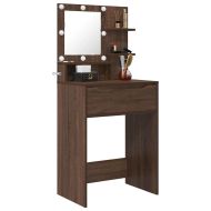 Тоалетки за спалня Кафяв дъб 80 x 39,6 x 135 см Инженерно дърво