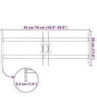Регулируема решетка за прозорци с 2 напречни пръта 500-650 мм