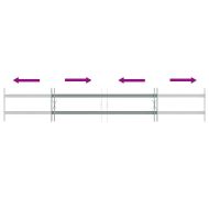 Регулируема решетка за прозорци с 2 напречни пръта 1000-1500 мм