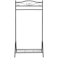 Щендер за дрехи, черен, стомана