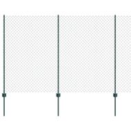 Ограда с пост Зелен 1,6 x 10 m Стомана и PVC