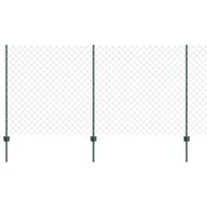 Ограда с пост Зелен 1,2 x 10 m Стомана и PVC