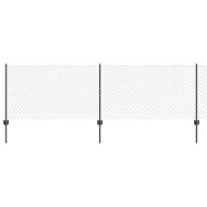 Ограда с пост Сив 0,8 x 10 m Стомана и PVC