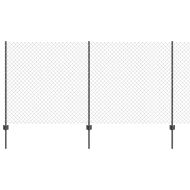 Ограда с пост Сив 1,2 x 10 m Стомана и PVC