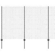 Ограда с пост Сив 1,5 x 10 m Стомана и PVC