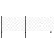 Ограда с пост Сив 0,8 x 10 m Стомана и PVC