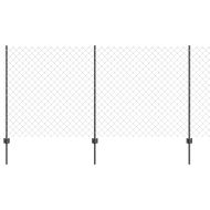 Ограда с пост Сив 1,2 x 25 m Стомана и PVC