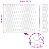 Шестоъгълна ограда Зелен 1 x 10 m ПВЦ
