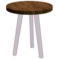 Топ за маса Светло кафяво Ø 50 x 4 cm Масивен дъб