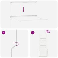 Рамка за сенник Регулирума Бял 3 x 2 m Стомана