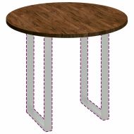 Топ за маса Светло кафяво Ø 90 x 2,5 cm Масивен дъб