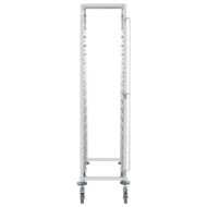 Кухненска количка за 16 табли 38x55x163 см инокс