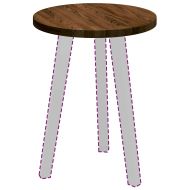 Топ за маса Светло кафяво Ø 40 x 2,5 cm Масивен дъб