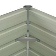 Повдигната леха, антрацит, 100x100x77 см, поцинкована стомана