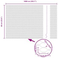 Шестоъгълна ограда Зелен 0,6 x 10 м ПВЦ