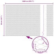 Шестоъгълна ограда Зелен 0,5 x 10 м ПВЦ
