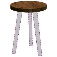 Топ за маса Светло кафяво Ø 40 x 4 cm Масивен дъб