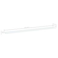 Рафтове за етажерка, 4 бр, бели, 100x10x1,5 см, ПДЧ